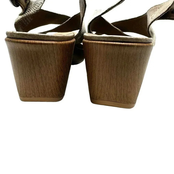 Dansko Jacinda Women's beige Leather Slingback Heels Sandals Size 41 US 10-10.5 - Picture 8 of 14